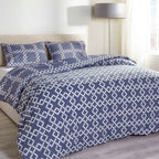 Σετ Παπλωματοθήκη Cannon Cotton Fresh 230X250 Labyrinth Navy